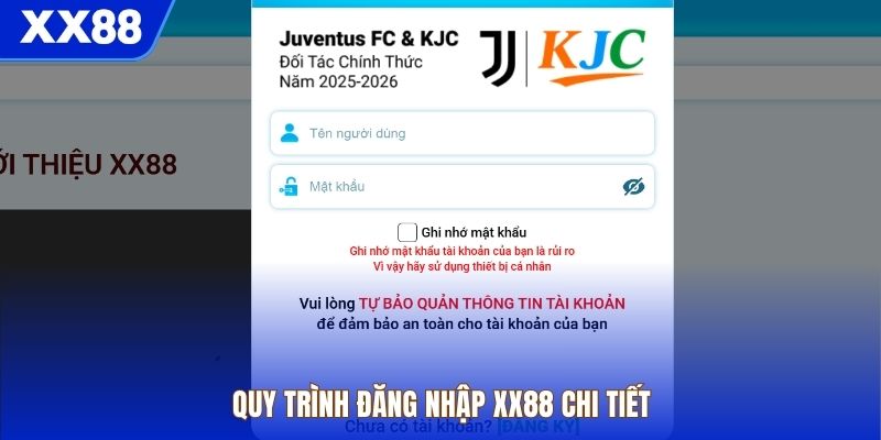 Quy trình đăng nhập XX88 chi tiết
